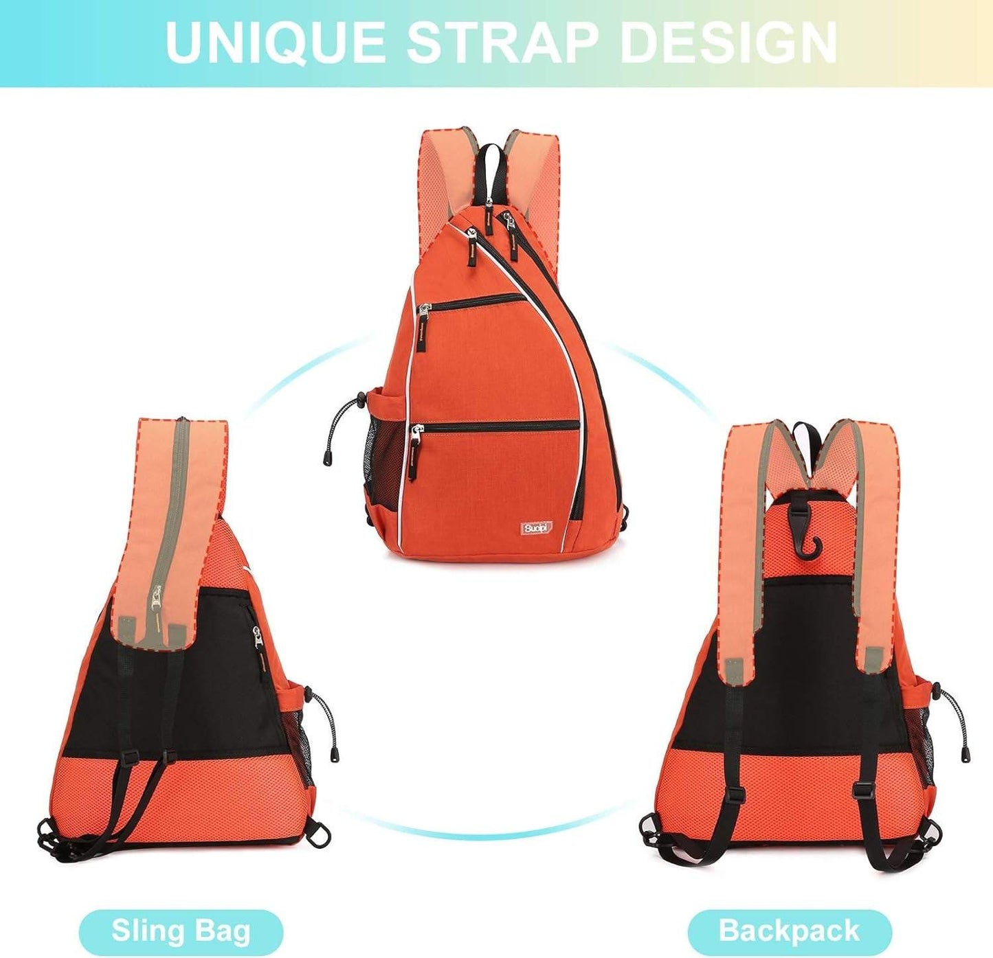 Women Pickleball Bag Reversible gear with Paddle Compartment Pocket..