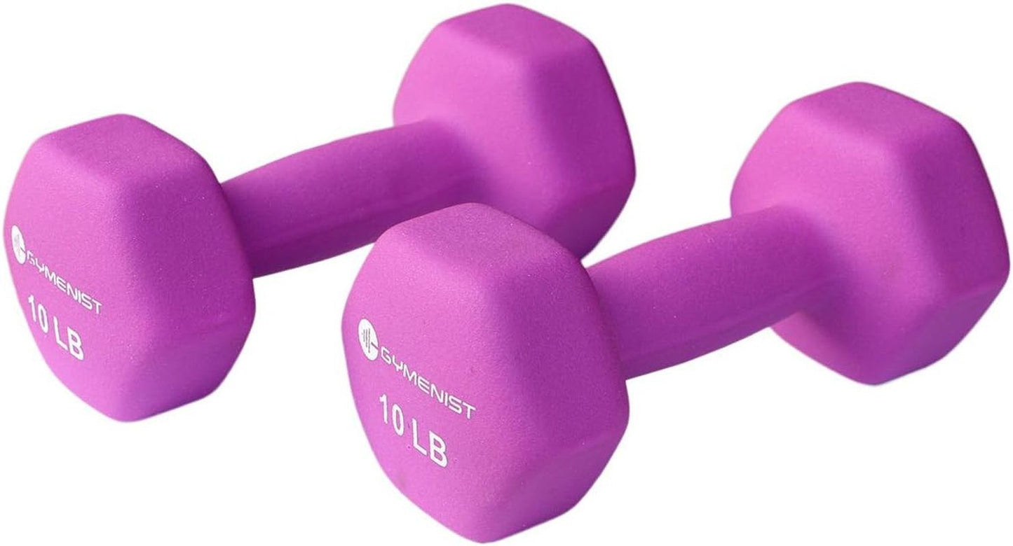 Neoprene Dumbbells Pair of Non-Slip Grip Set of 2 Hand Weights fitness
