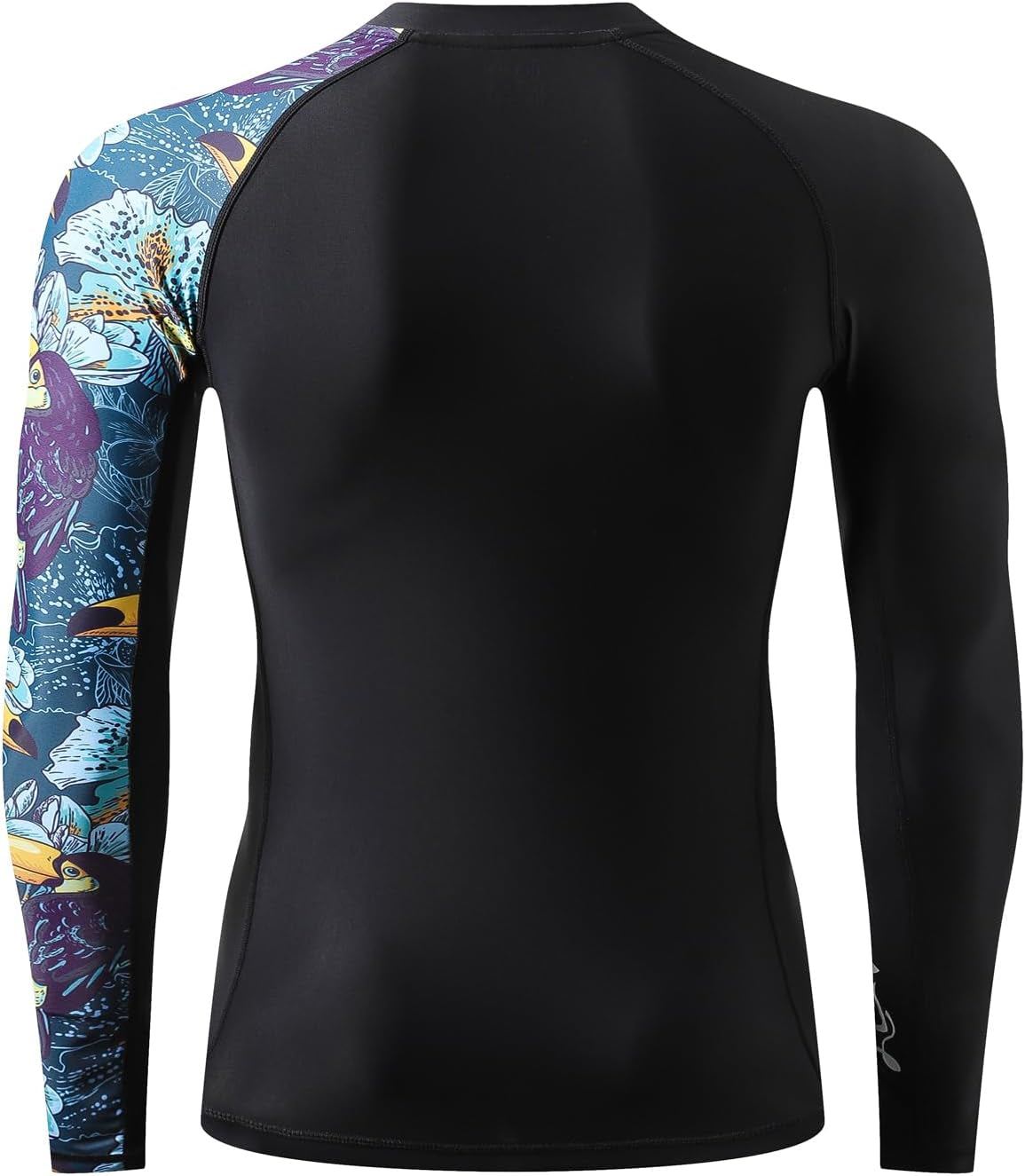 mens rash guard long sleeve swim shirt UPF 50+UV Protection Swim Shirt