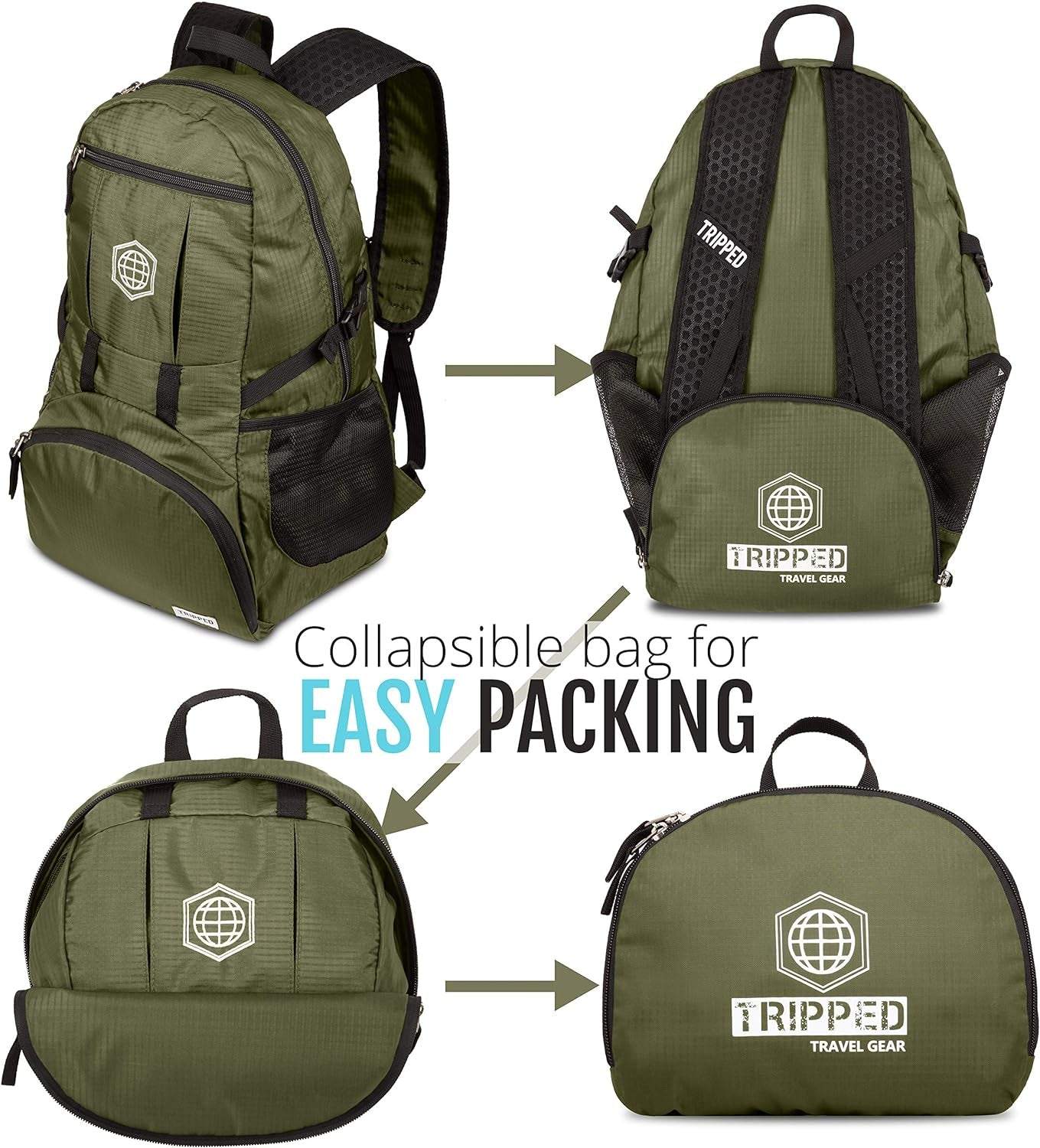 Foldable Travel Backpack Lightweight 35L – Collapsible & Compact