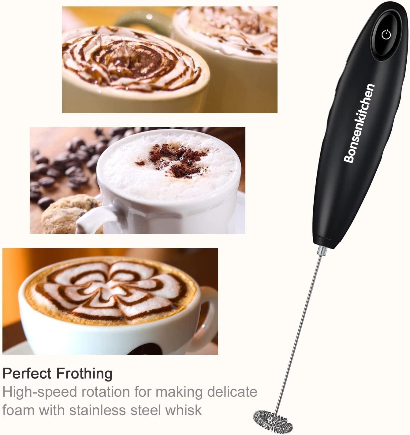 Handheld Milk Frother Automatic Milk Foam Maker Hand Frother for Coffe