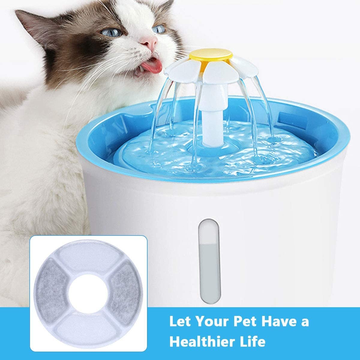 Cat Water Fountain Filters – 8-16 Pack for 81oz Pet Dispensers