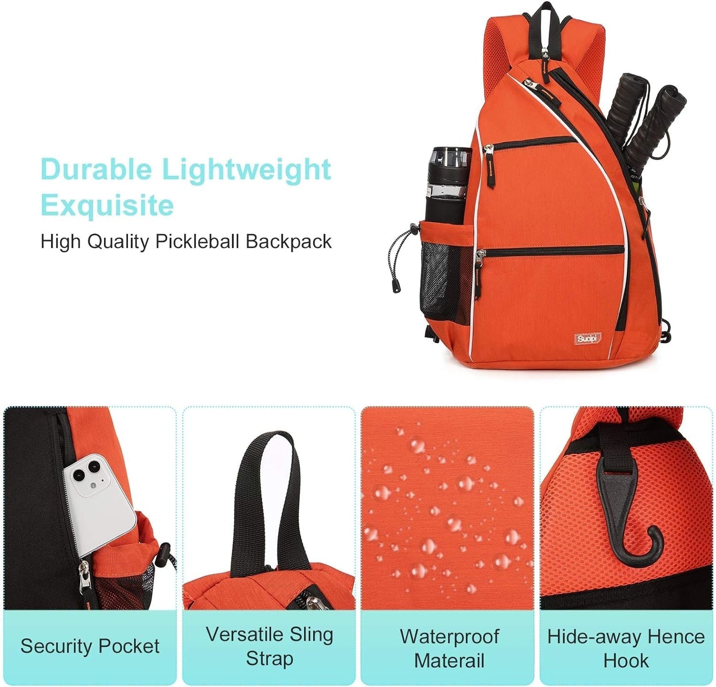 Women Pickleball Bag Reversible gear with Paddle Compartment Pocket..