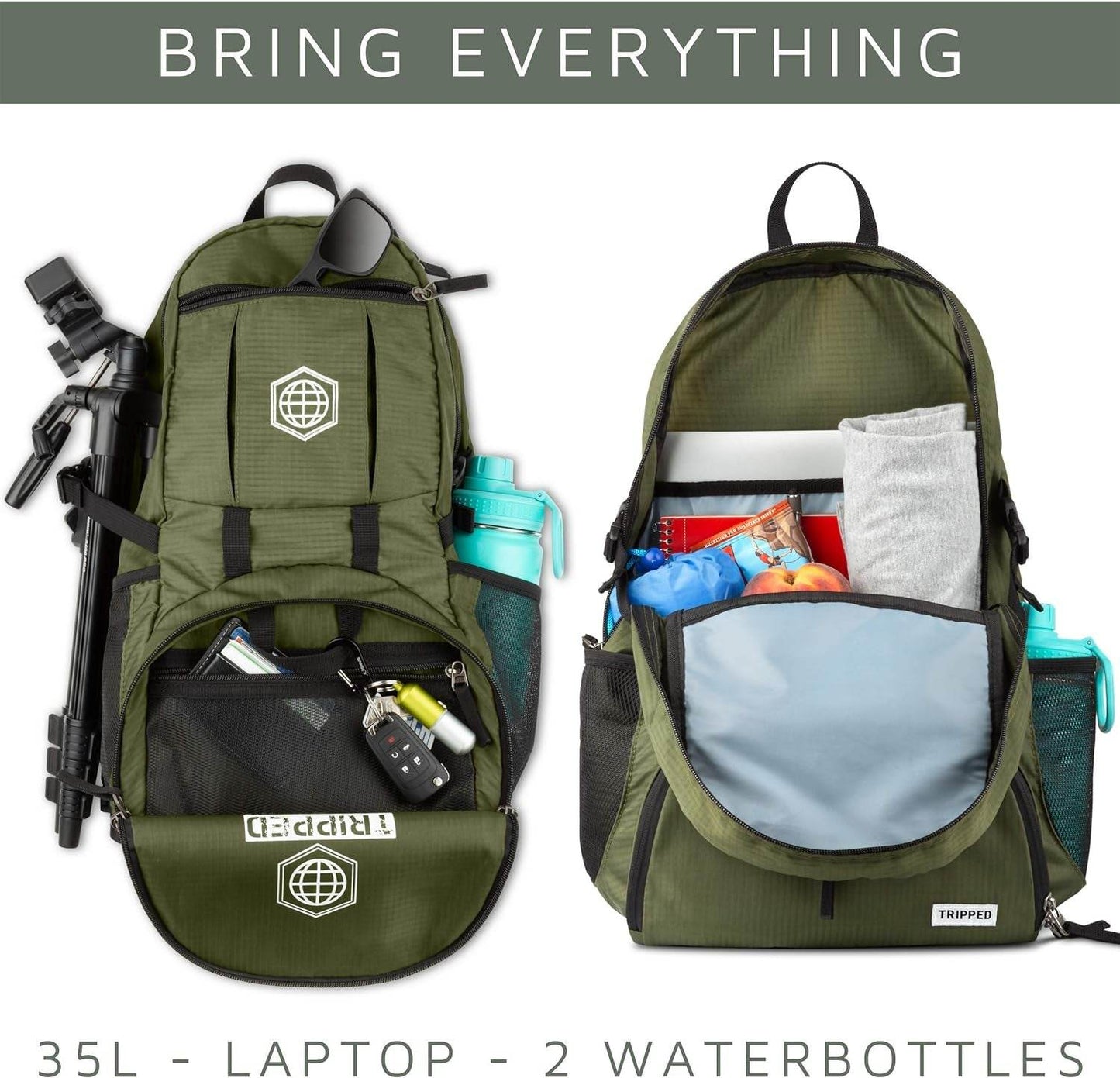 Foldable Travel Backpack Lightweight 35L – Collapsible & Compact