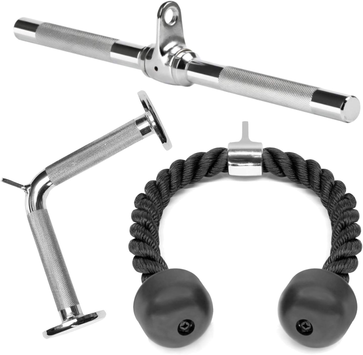 Combo Tricep Press down Cable Attachment - Cable Machine Accessories for Home Gym with Multi Option