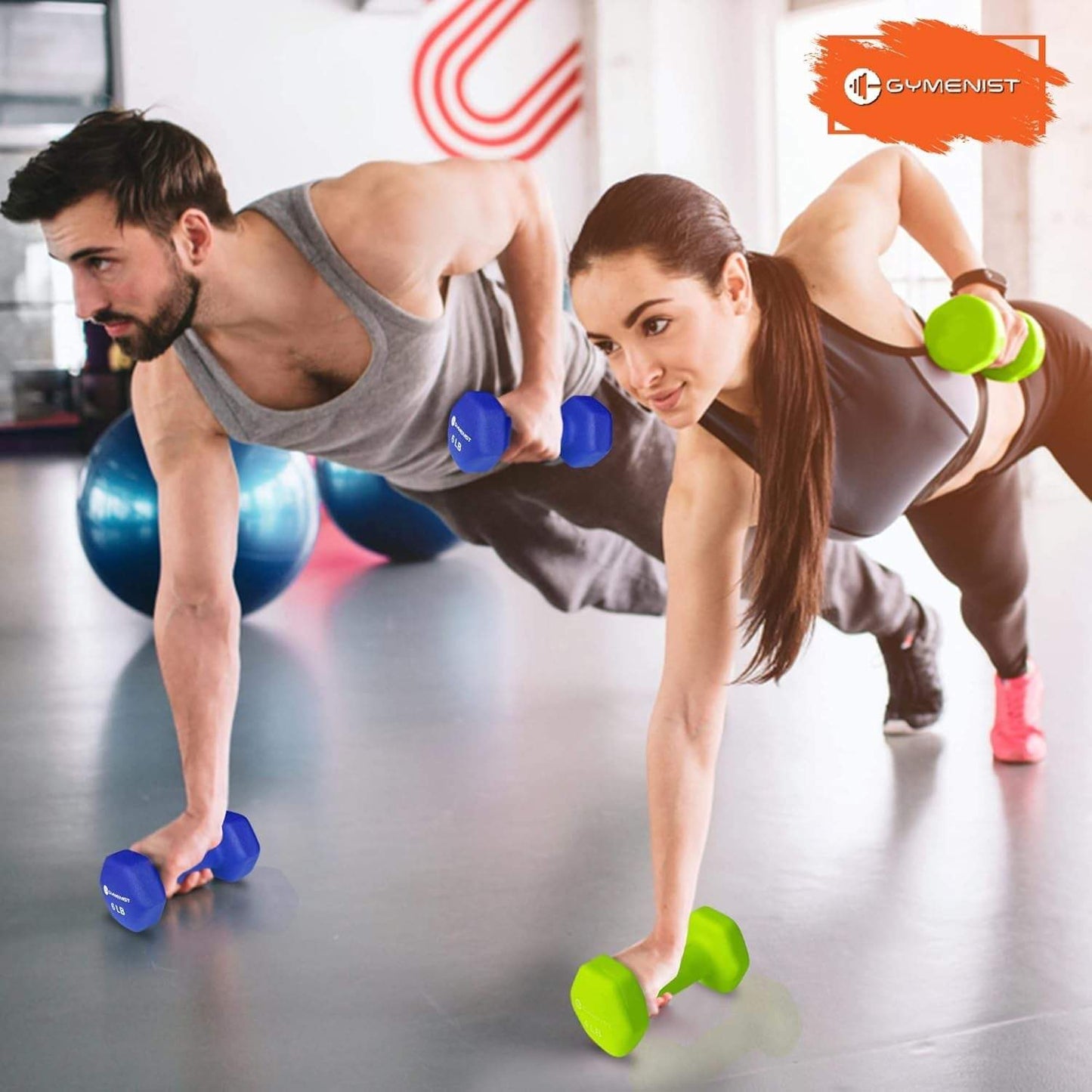 Neoprene Dumbbells Pair of Non-Slip Grip Set of 2 Hand Weights fitness
