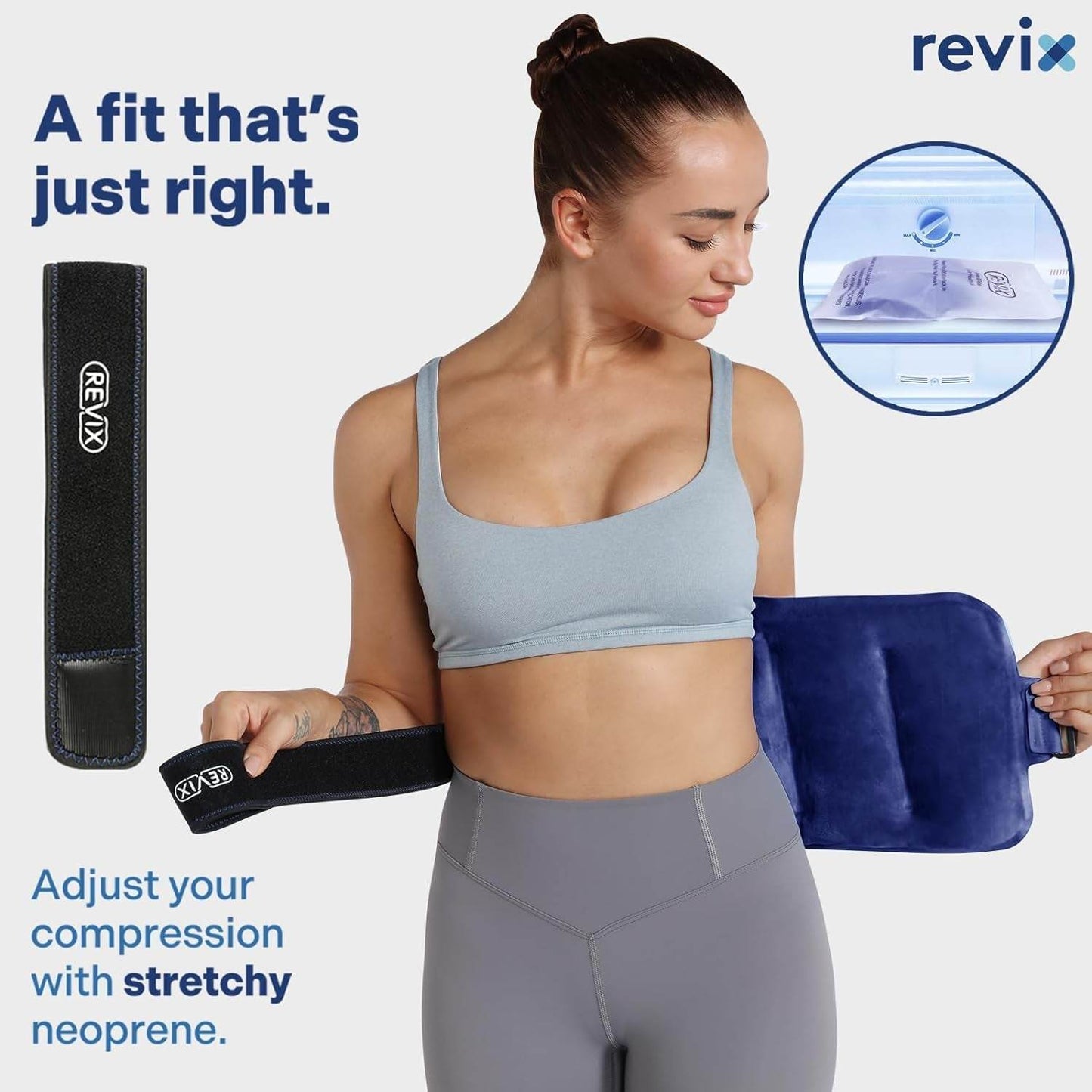 Reusable Gel Ice Pack for Injuries – 16x9" Cold Compress design, Navy.