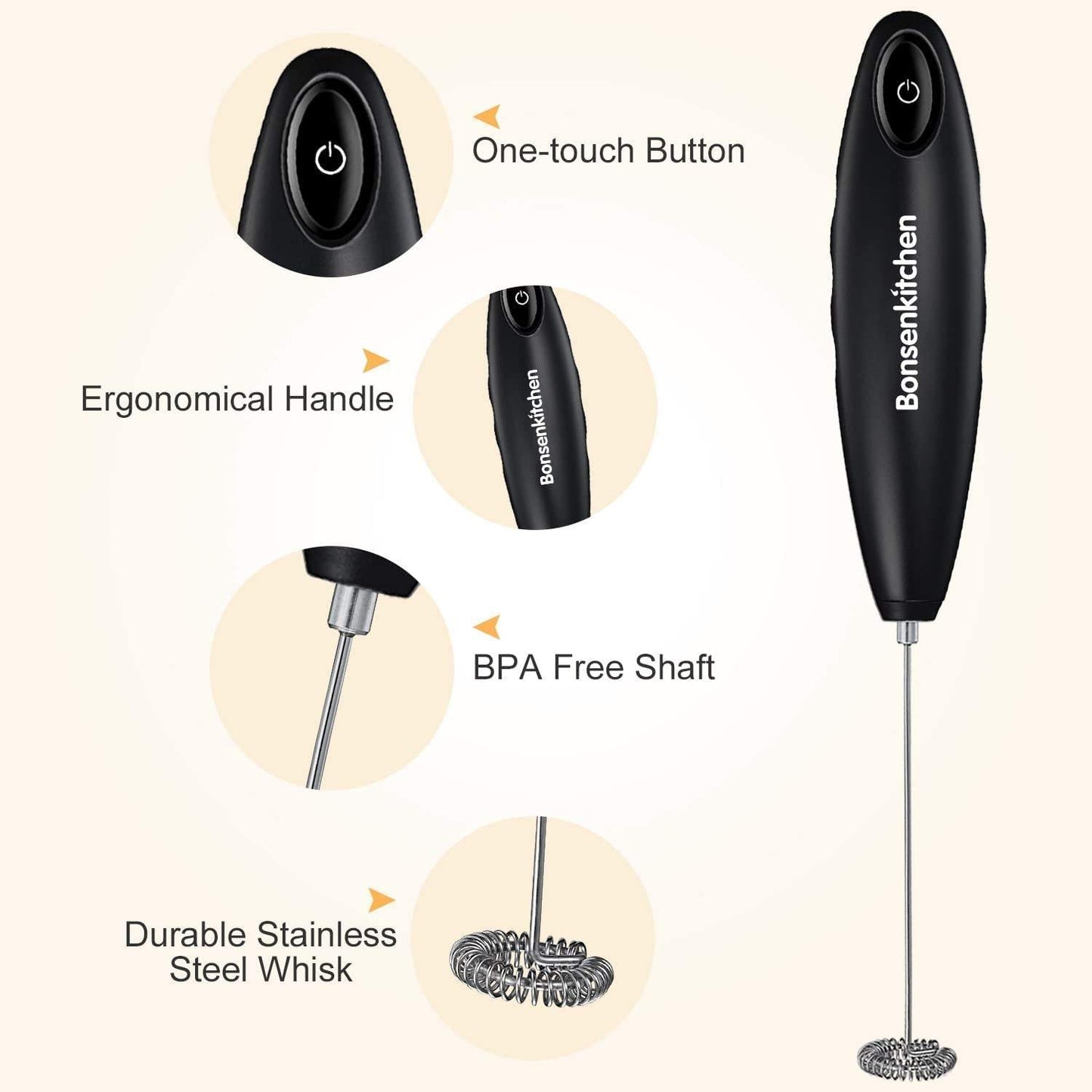 Handheld Milk Frother Automatic Milk Foam Maker Hand Frother for Coffe
