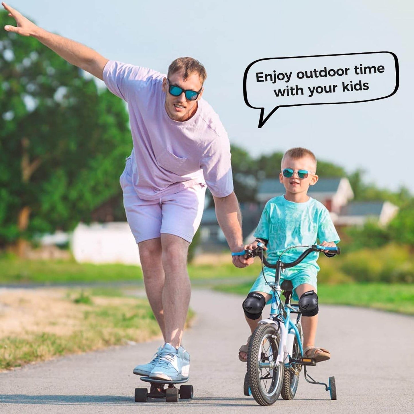 kids knee and elbow pads, for biking, Skating, Biking, Scooter Sports.