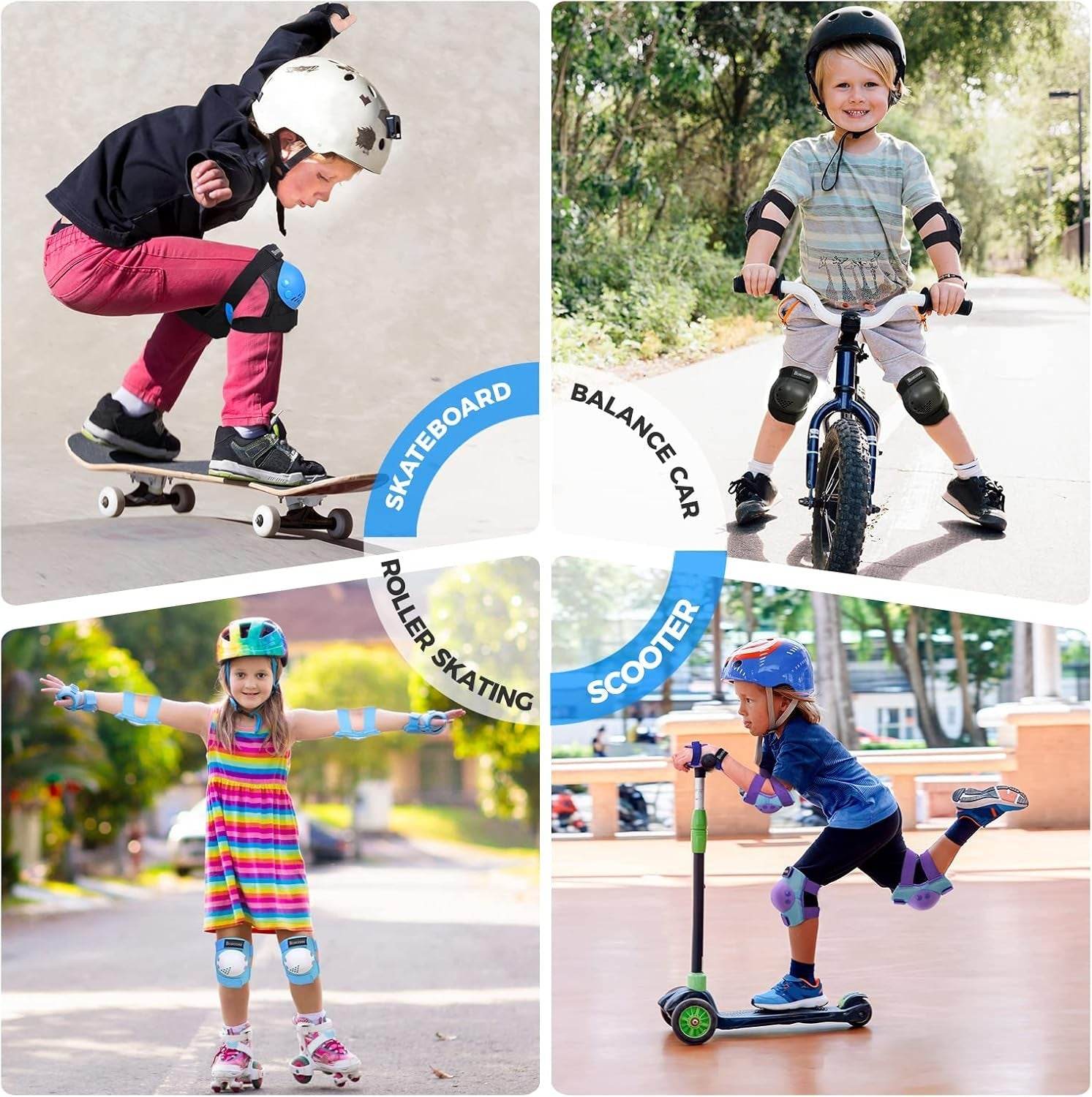 kids knee and elbow pads, for biking, Skating, Biking, Scooter Sports.