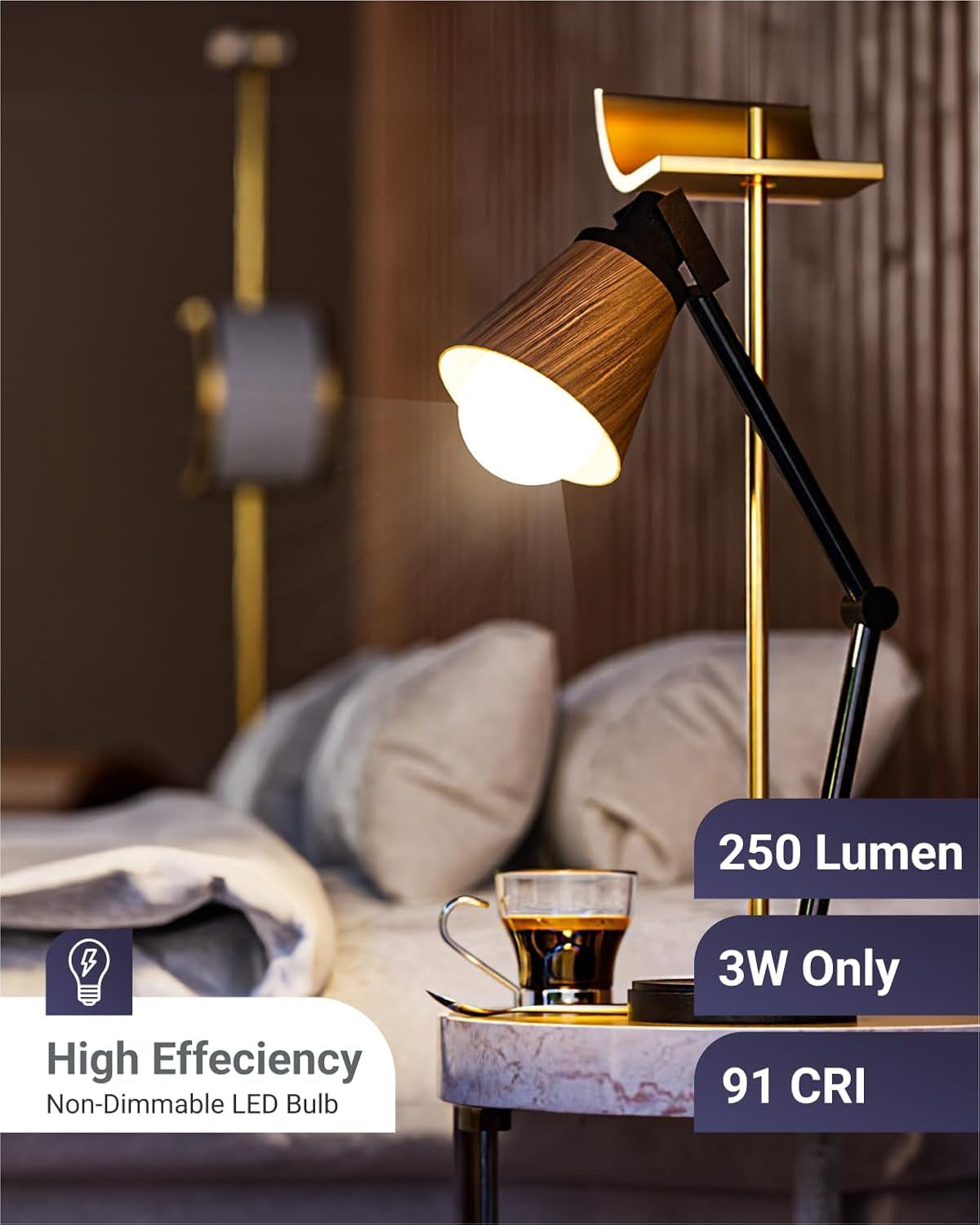Sunco 10 Pack 3W40W A19 LED Light Bulbs CRI91 4000K Cool White, 250..