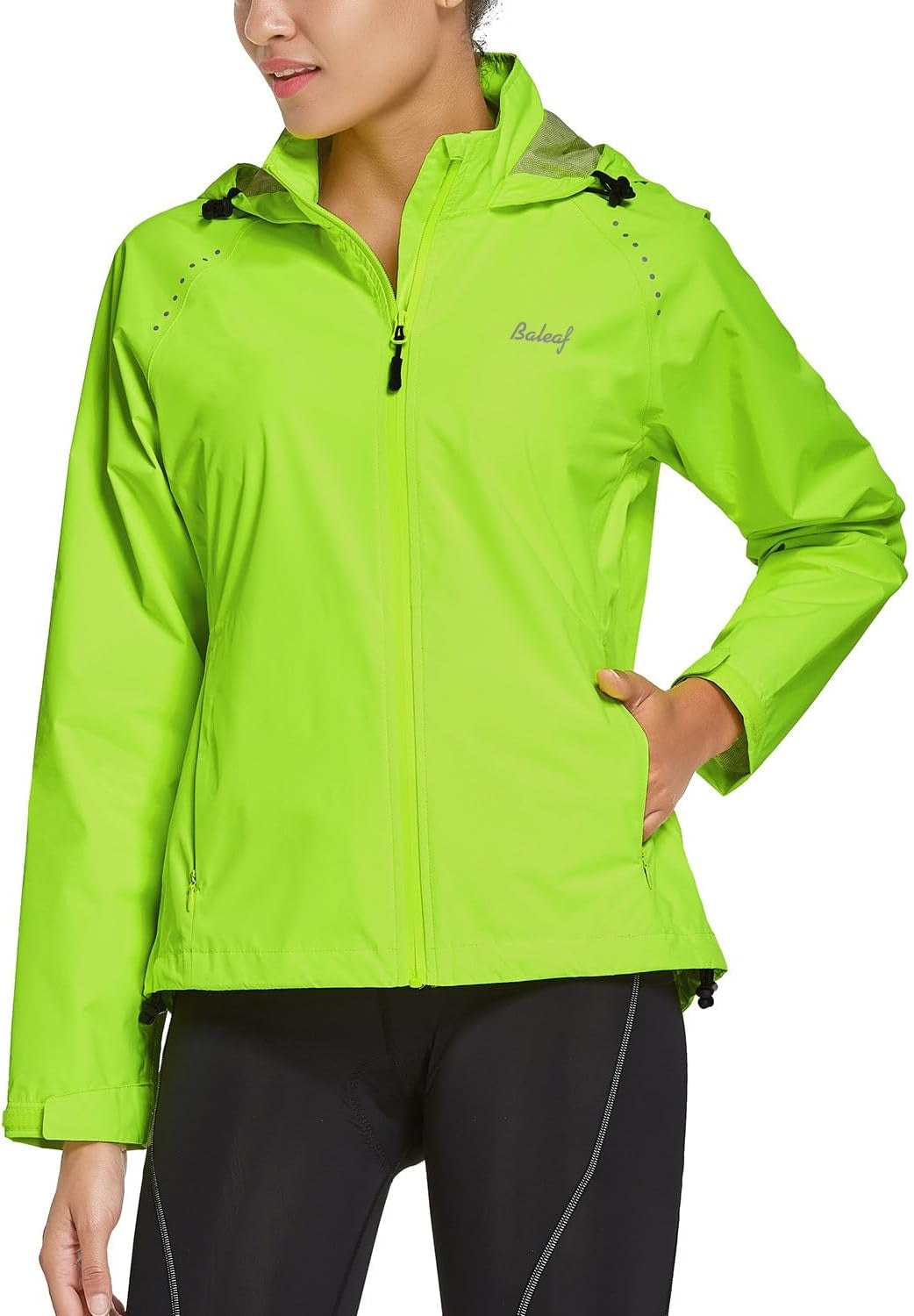 Women Rain Jacket with,  Waterproof, – Lightweight Hooded Windbreaker.