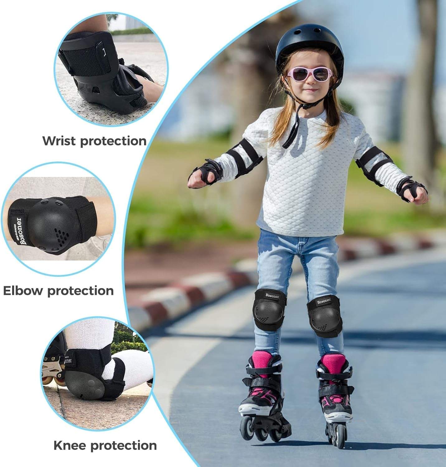 kids knee and elbow pads, for biking, Skating, Biking, Scooter Sports.