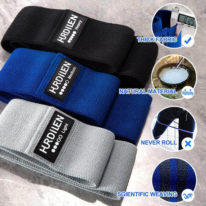 Resistance Bands for Working Out, Exercise Workout Bands for Women & Men, 3 Levels Elastic Stretch Bands for Exercise with Carry Bag for Physical Therapy, Home Fitness, Strength Training, Yoga