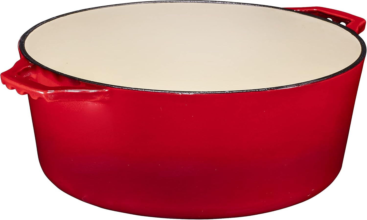 7 Quart Dutch Oven Pot with Lid - 2-In-1 Oval Cast Iron Enamel Cookware with Skillet Top - Enameled Dutch Oven for Bread, Baking, Stews, Roasting - Heat Resistant up to 500°F - Red Finish