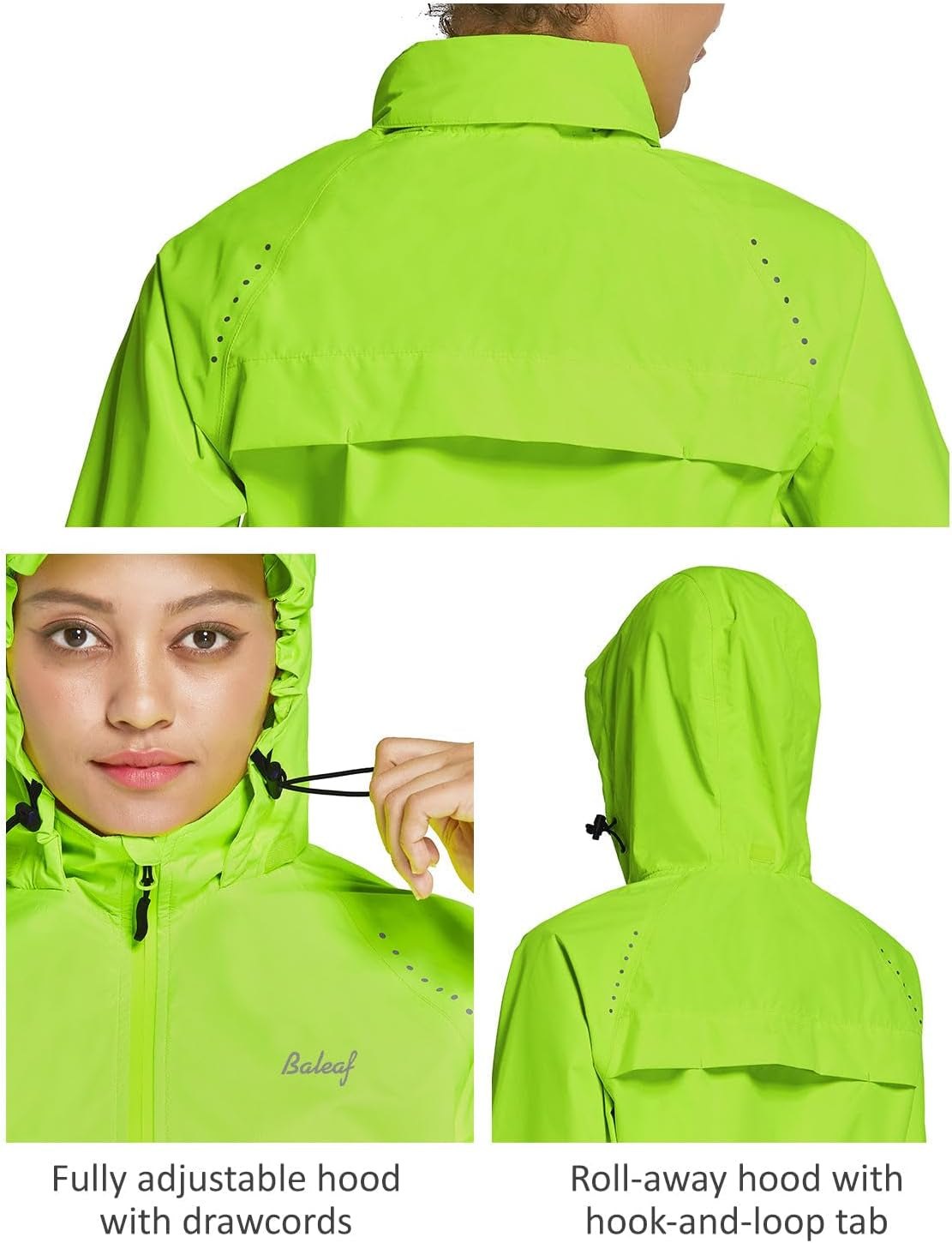 Women Rain Jacket with,  Waterproof, – Lightweight Hooded Windbreaker.