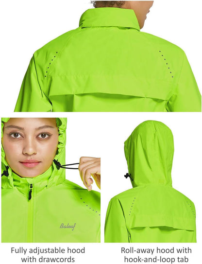 Women Rain Jacket with,  Waterproof, – Lightweight Hooded Windbreaker.