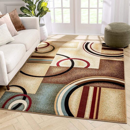 Barclay Arcs & Shapes Ivory Modern Geometric Area Rug 7'10" X 9'10"