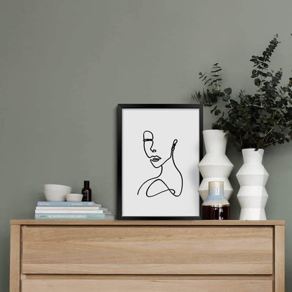 11X14 Inch Black Framed Wall Art Set of 3 Minimalist Line Wall Art Frames for Home Decoration