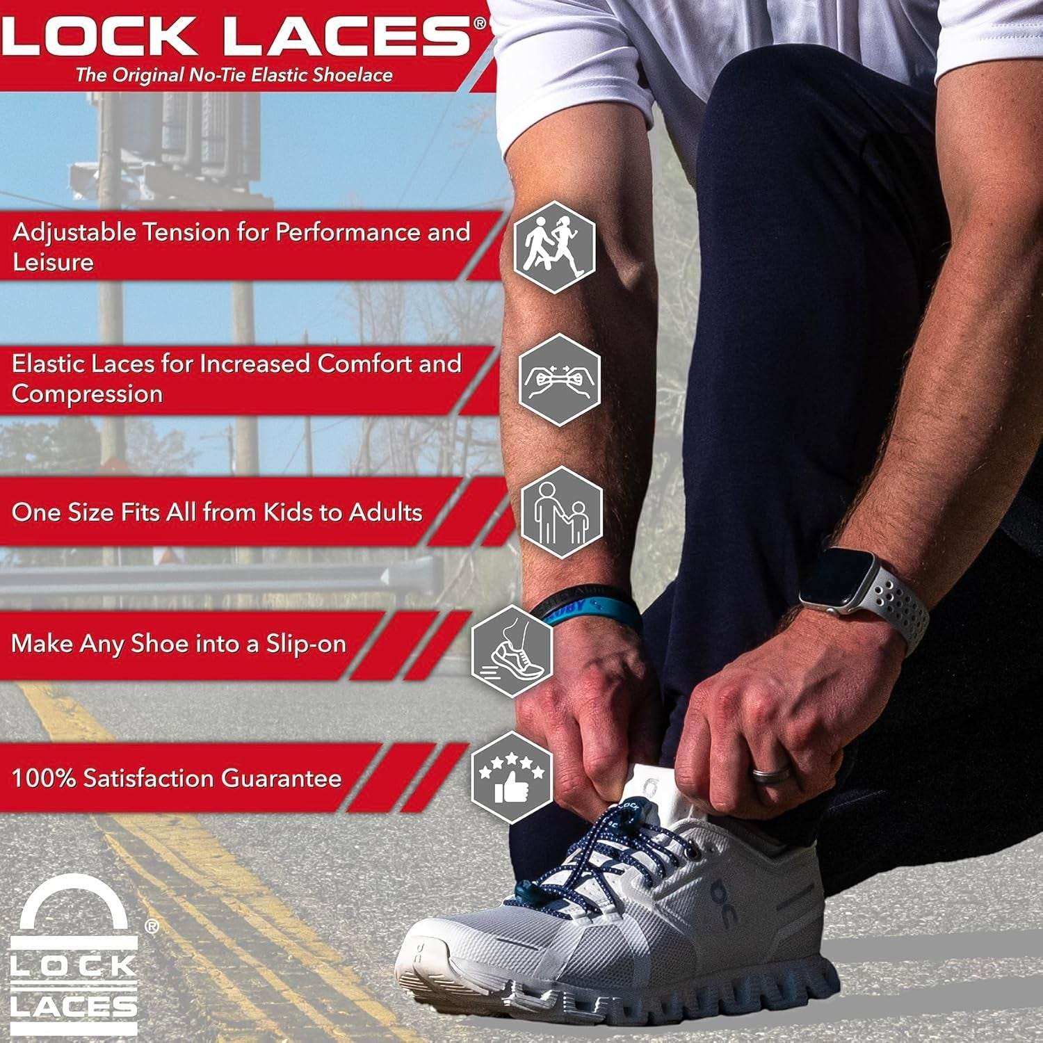 - Elastic No Tie Shoelaces 1 Size Fits All for Kids Adults Tieless Shoe Laces Tennis Shoes Sneakers