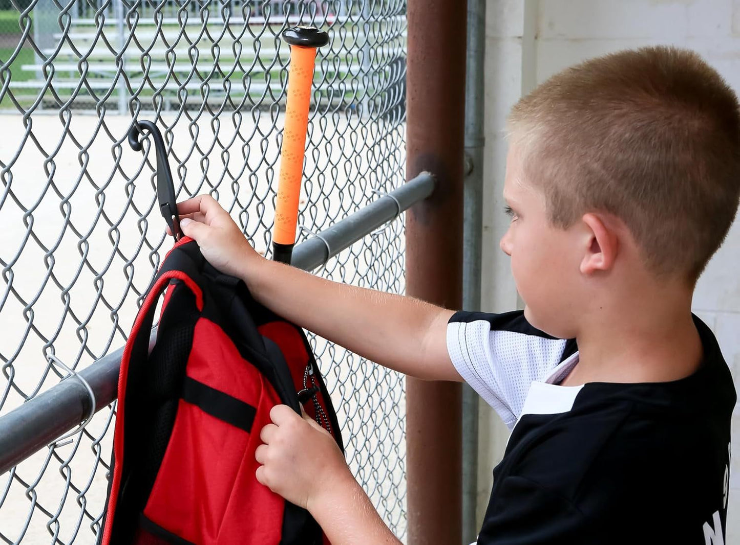 Youth Baseball Bag - Bat Backpack for Baseball, T-Ball & Softball Equipment & Gear | Holds Bat, Helmet, Glove | Fence Hook