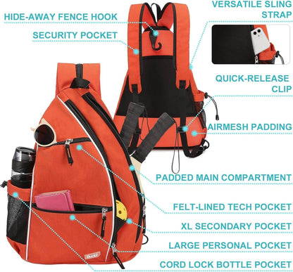 Women Pickleball Bag Reversible  gear with Paddle Compartment Pocket..