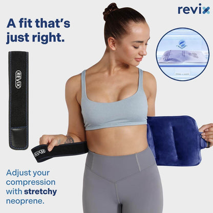 Reusable Gel Ice Pack for Injuries – 16x9" Cold Compress design, Navy.