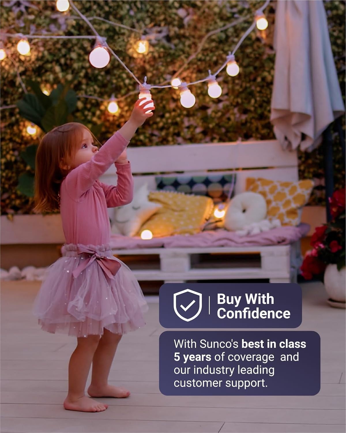 Sunco 10 Pack 3W40W A19 LED Light Bulbs CRI91 4000K Cool White, 250..